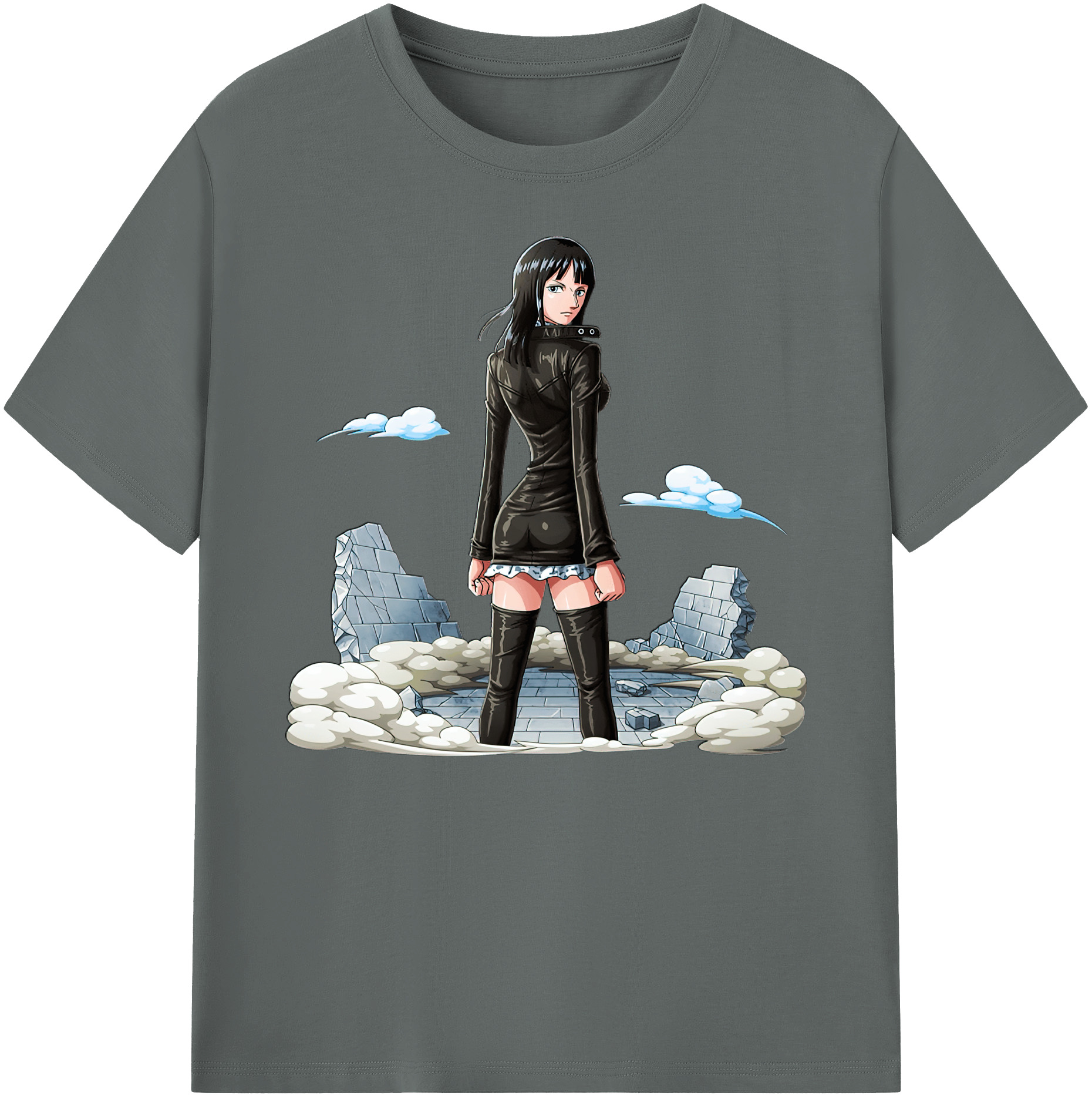 ワンピース ニコ・ロビン ONE PIECE Nico Robin 綿100％ メンズ半袖Tシャツ｜肌触りやわらか＆通気性
